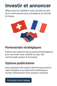 partenariat publicitaire Judaïsme Azur Suisse et France partenariat publicitaire Judaïsme Azur Suisse et France